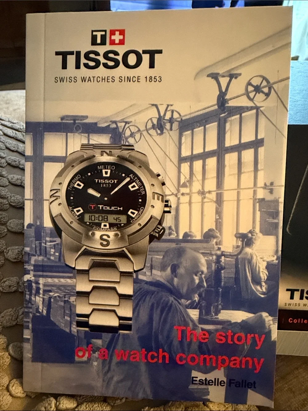 Tissot Black and Silver Chronograph with Brown Leather Strap